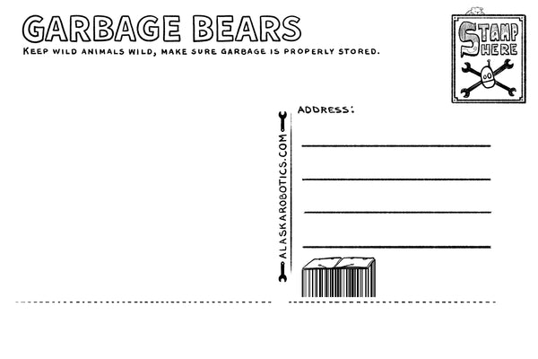 Garbage Bears - Postcard
