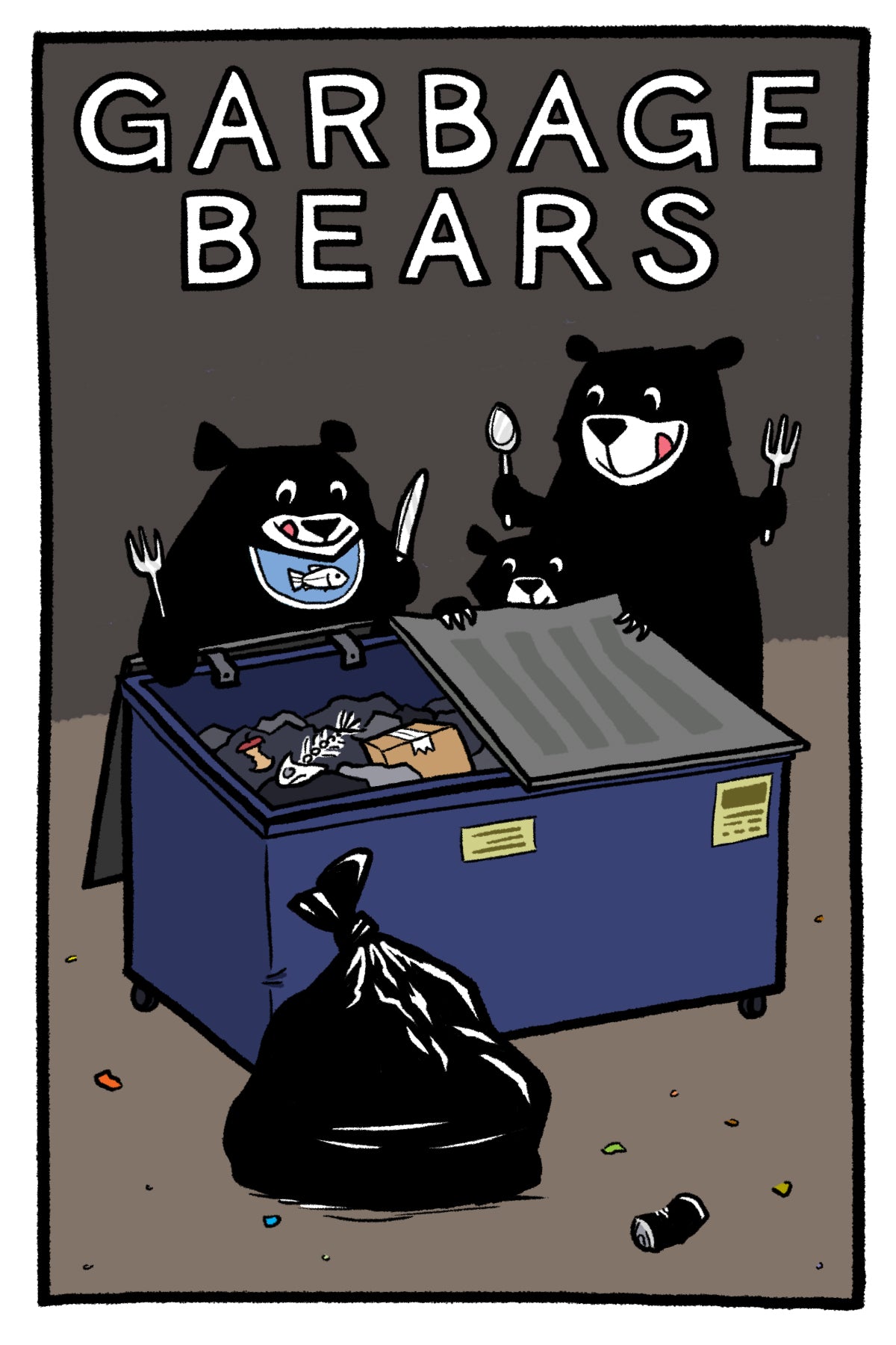 Garbage Bears - Postcard