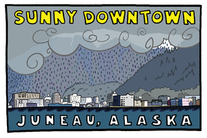 Sunny Downtown Postcard