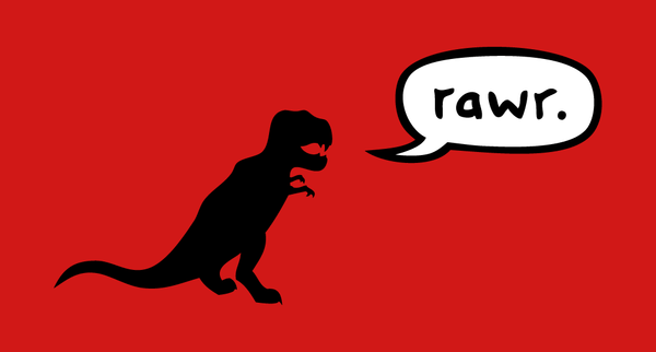 Dinosaur Rawr - Adult T-Shirt