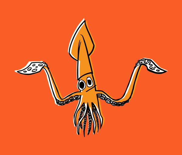 Shruggy Squid - Adult T-Shirt