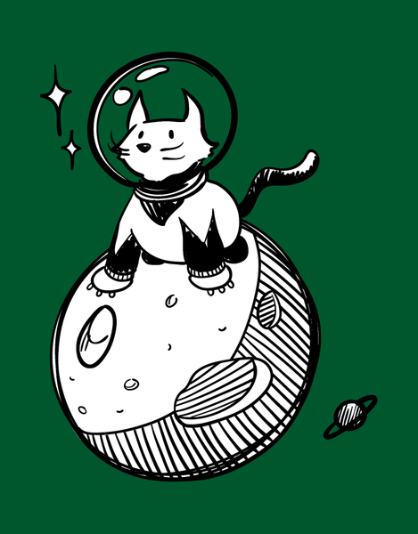 Space Cat - Adult T-Shirt